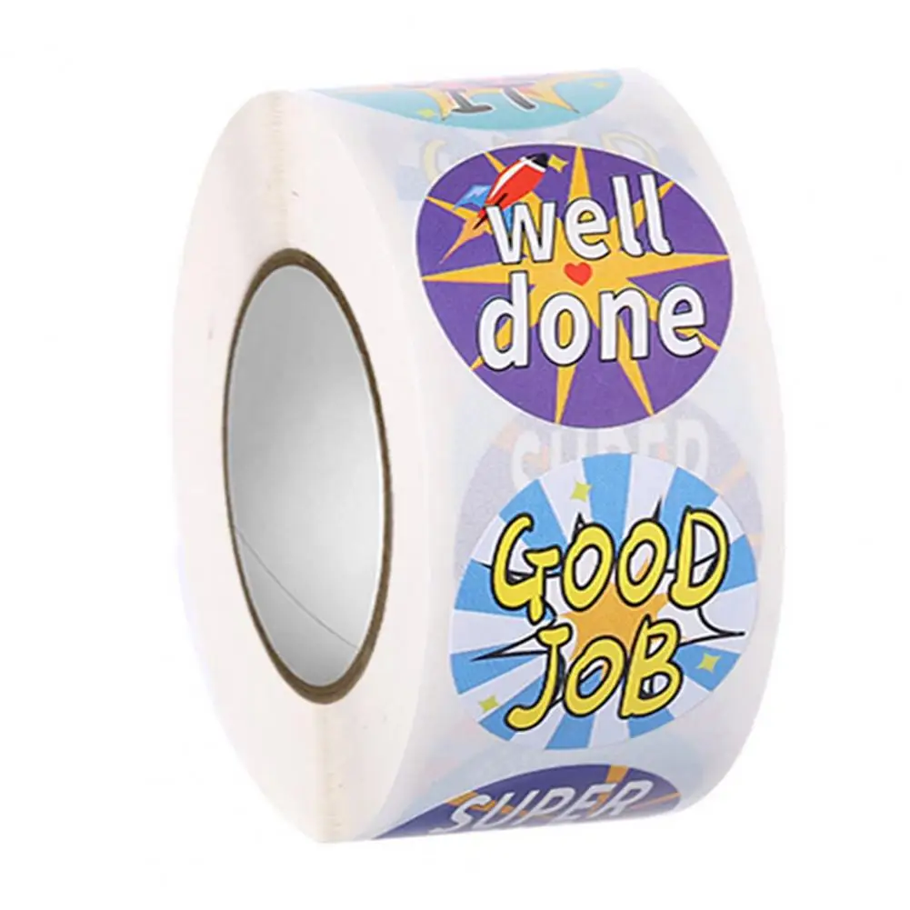 Lightweight 1 Roll Cute Lovely Cartoon Design Sticker Self Adhesive Stickers Waterproof   for Students