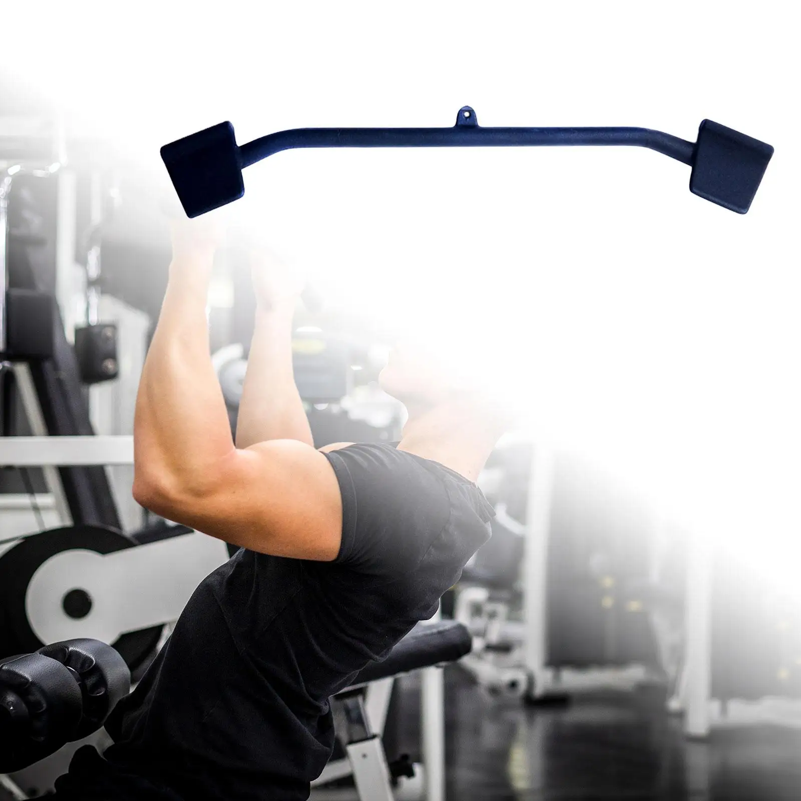 Fitness Pull Down Bar Pulldown Handle Press Down Exercises Sturdy Attachments Push Down Grip for Sport Home Gym Back Workout