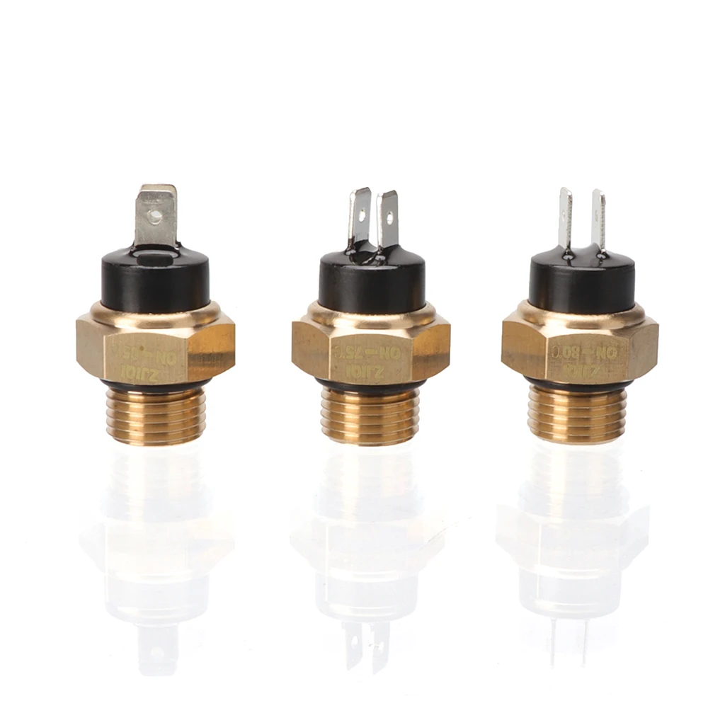 65/75/80℃ M16 Electric Radiator Coolant Fan Universal Motorcycle Calorstat Radiator Fan Temperature Sensor Switch Motorcycles