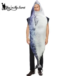 Unisex Funny Shark Fish Men Cosplay Costumes Props for Adult Carnival Party Fancy Dress Up Sponge Stage Performance Outfits