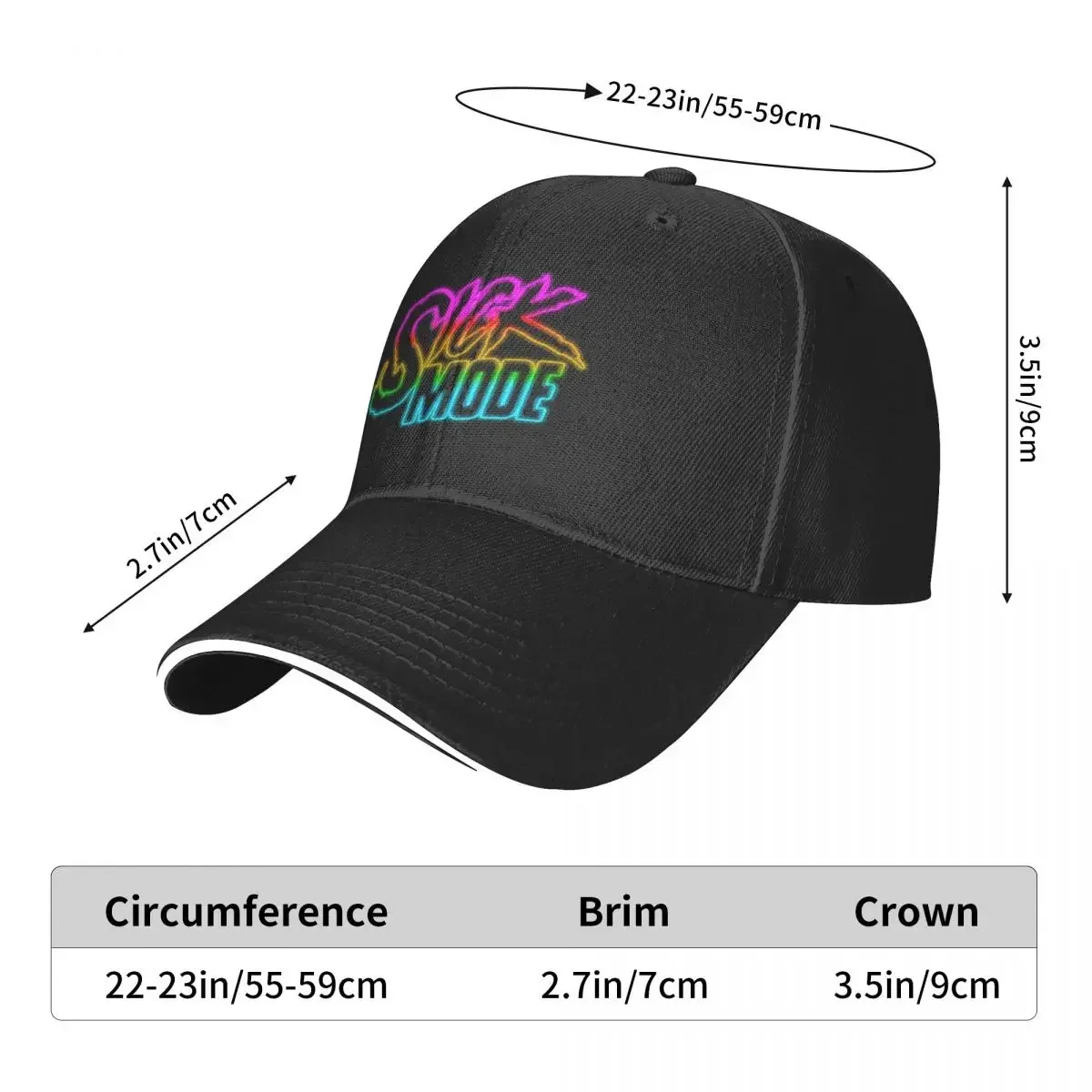 Sickmode-Casquette de baseball arc-en-ciel pour hommes et femmes, casquette mignonne, livraison directe