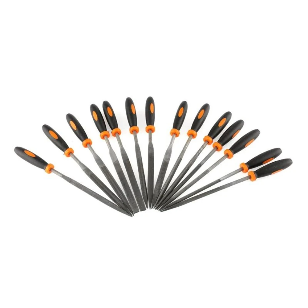 19Pcs File Wooden Tool Set with Carry Case Premium Grade T12 Drop Forged Alloy Steel 4 Large File and 12PCS Needle Files/1 Brush