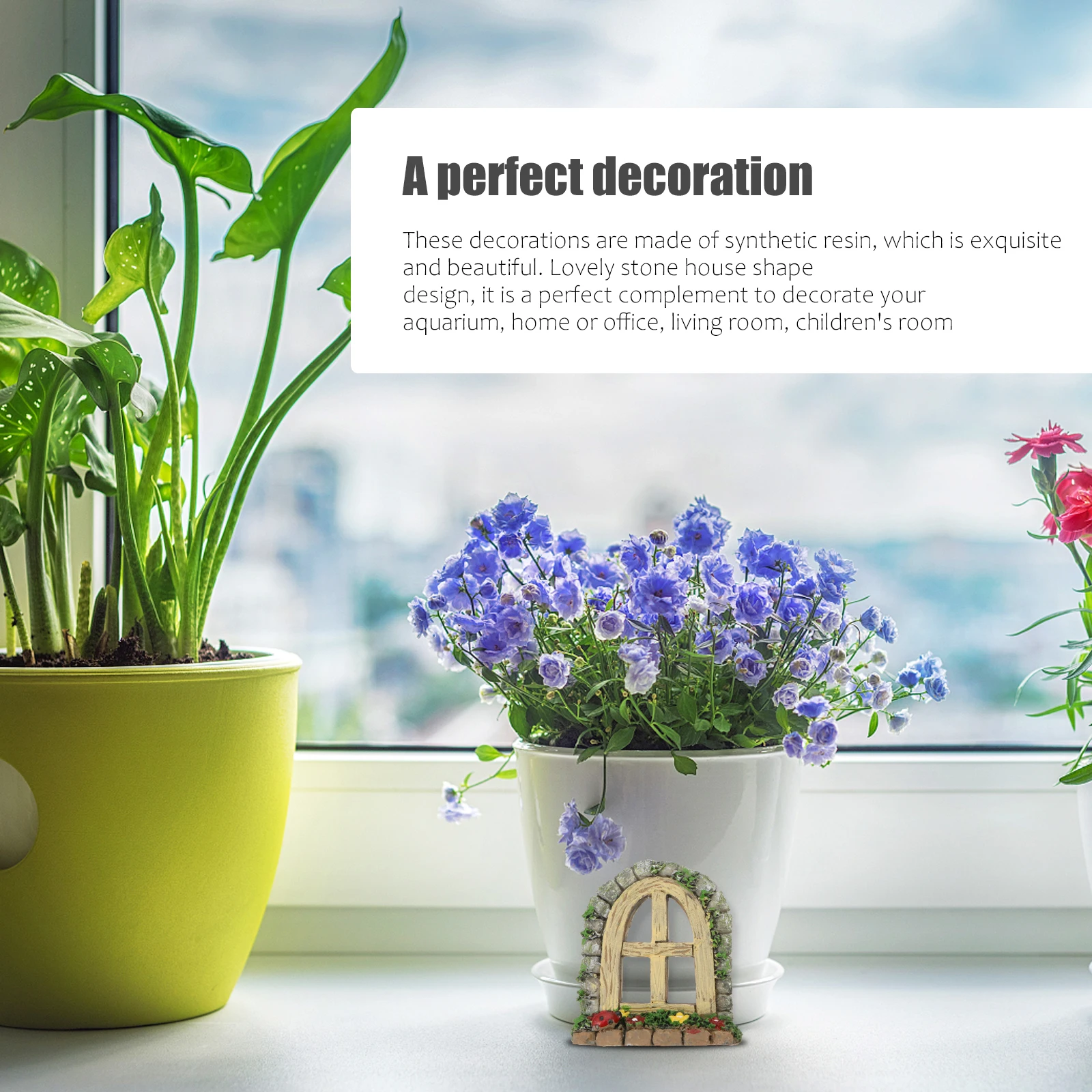 

2 шт. Декор из смолы, искусственный оконный орнамент, пейзажное украшение, аксессуар для аквариума «сделай сам», украшение для аквариума, ремесло из смолы