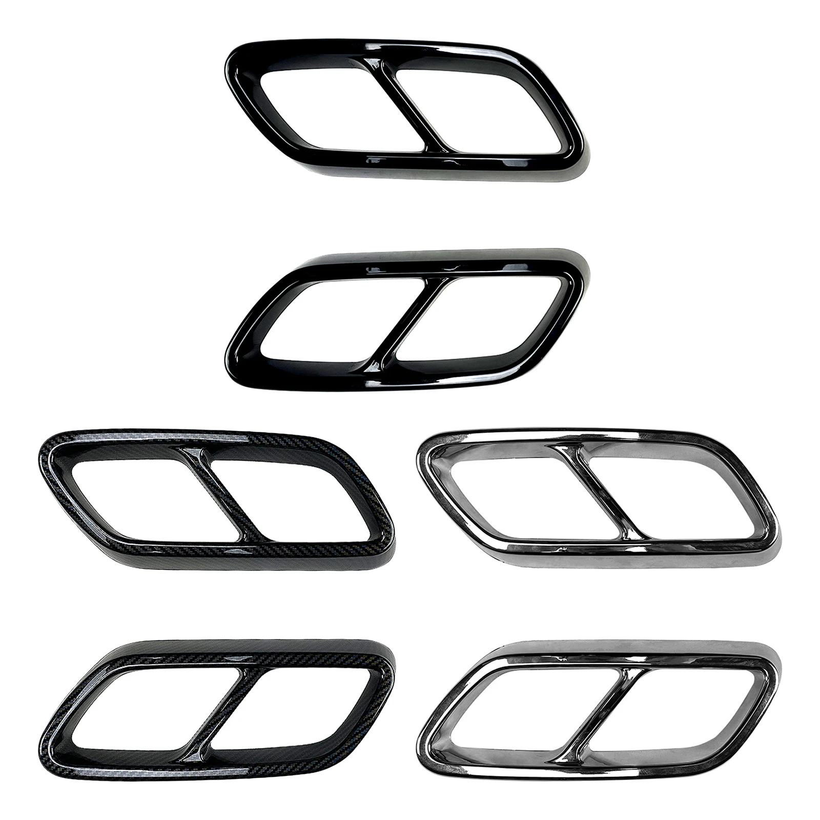 

1 пара выхлопных чехлов, аксессуары, прочное украшение, внешние декоративные чехлы для палочек, подходят для 253 2015-2018 W GLC