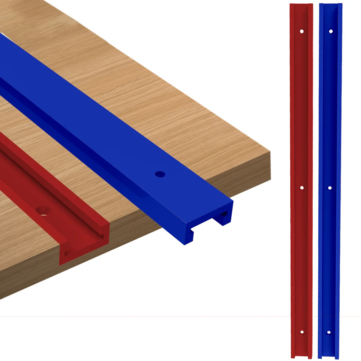 T30 Aluminum T-Track & T-Slot System (30-50cm) | Multi-Length Kit for Miter Gauge & Jigs on Table Saw & Router Table