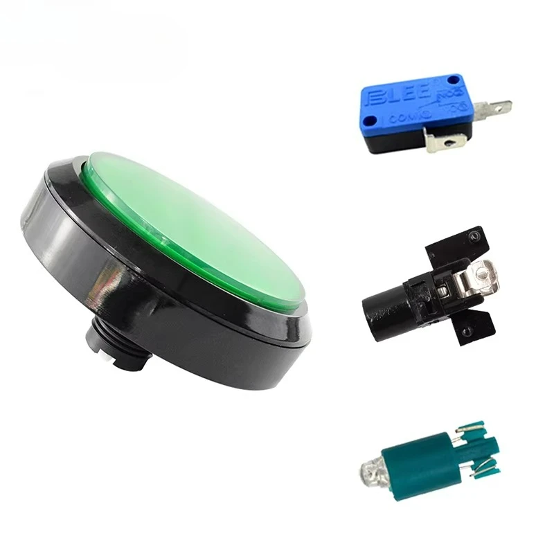 100MM Rock DJ Big Round Button 10CM Arcade Game Self Reset Dance Machine Switch Coin Operated Games