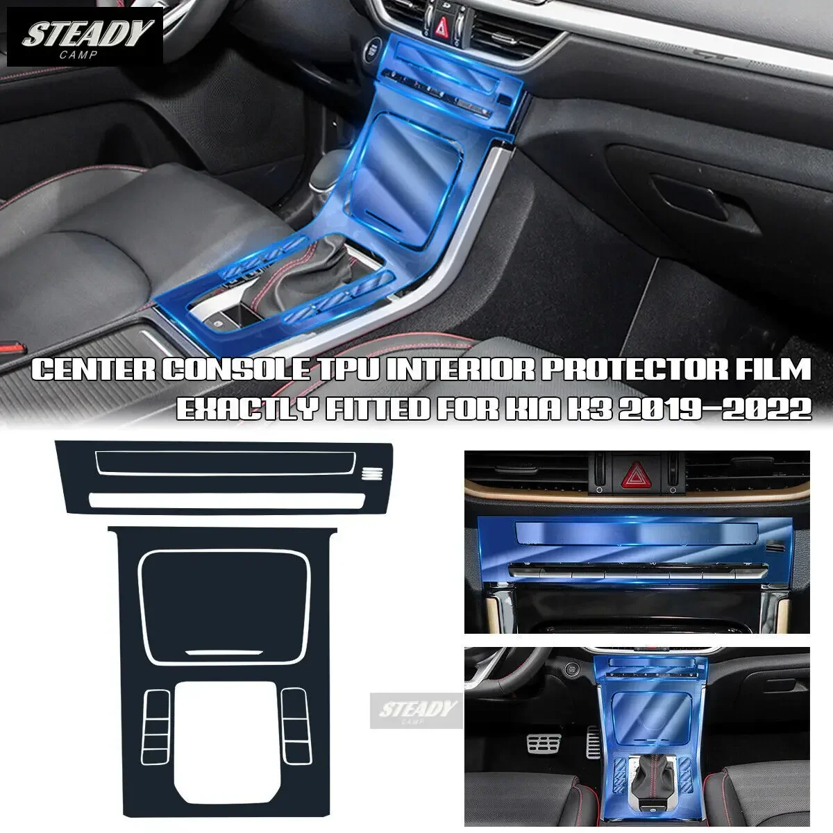 

Car Interior Center Console Transparent TPU Protective Film Anti-scratch Repair Accessories For Kia K3 2019 2020 2021 2022