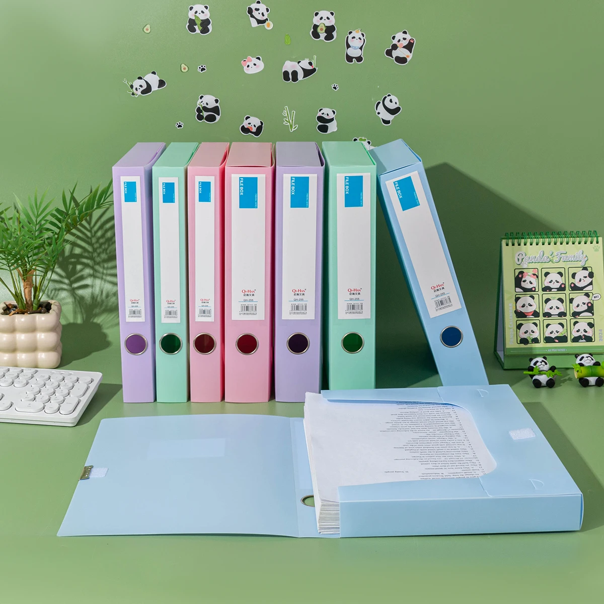 Folding File Box A4 Folder Document Box Storage Bag Data Book Accounting Label Box Voucher Document Organizer Label Box Storage