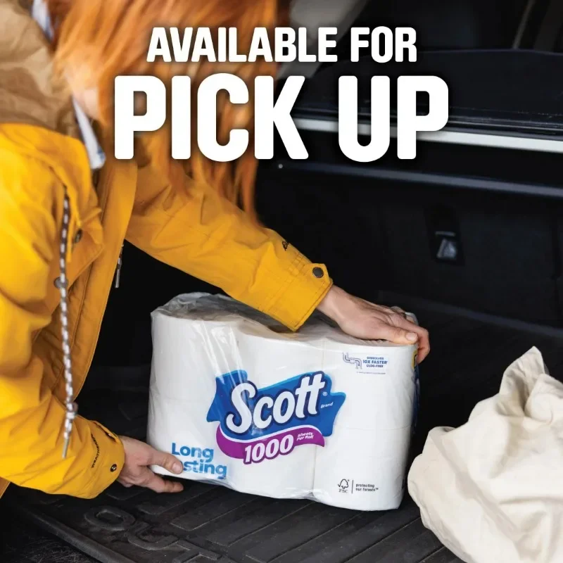 Scott 1000 Series Toilet Paper - 36 Rolls of 1000 Sheets per Roll - Soft & Durable Household Bathroom Tissue view 6