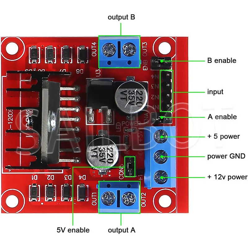 1/5/10 قطعة L298N موتور تيار مباشر سائق MX1508 قناة مزدوجة صغيرة 2-10 فولت 1.5A 2 طريقة PWM سرعة تحكم المزدوج H-جسر السائر MotorDriver