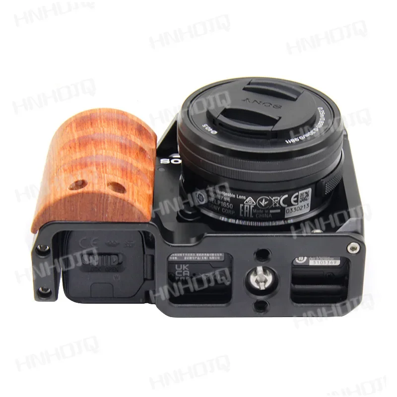 Zve10 Camera Rabbit Cage Wooden Handle Mirrorless Camera Vertical Shot Photography Quick Shoe Stable DSLR Accessories