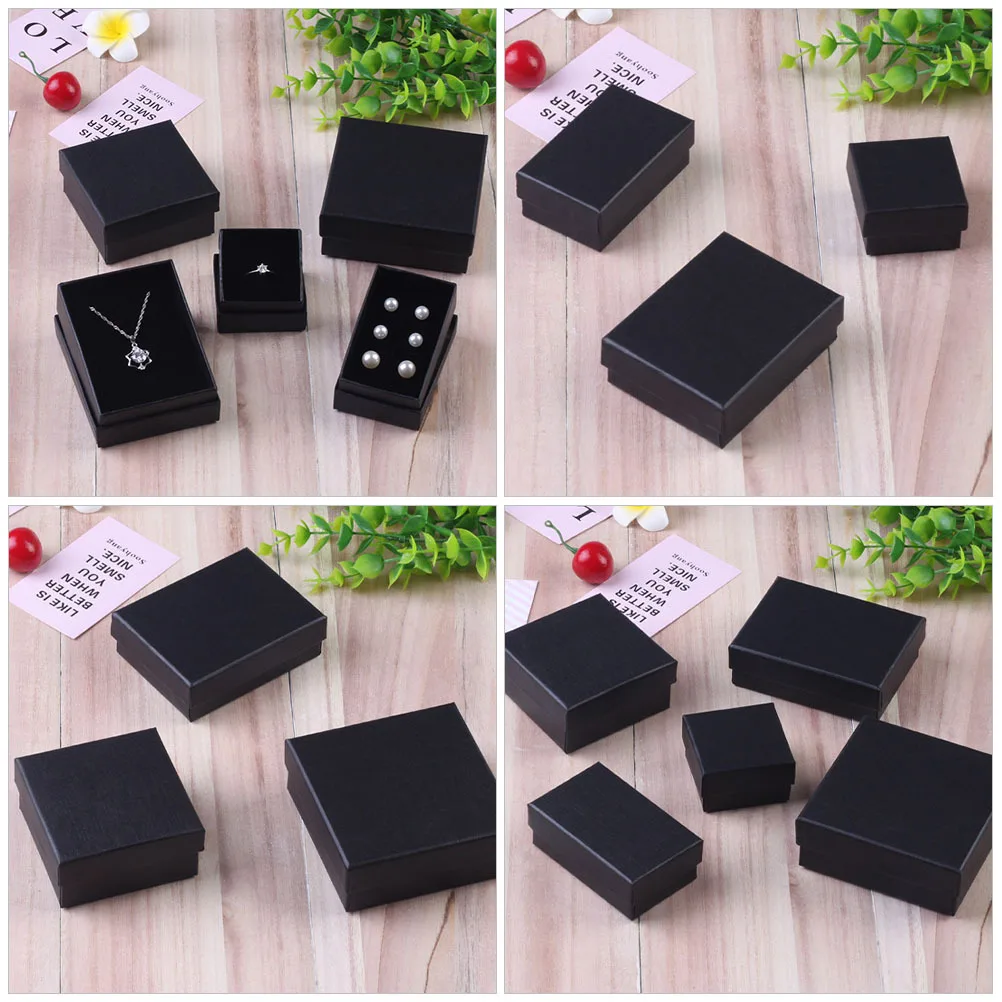 

6Pcs Jewelry Gift Boxes Portable Necklace Ring Earring Organizer Compact Small Jewelry Storage Box Necklace Box Gift
