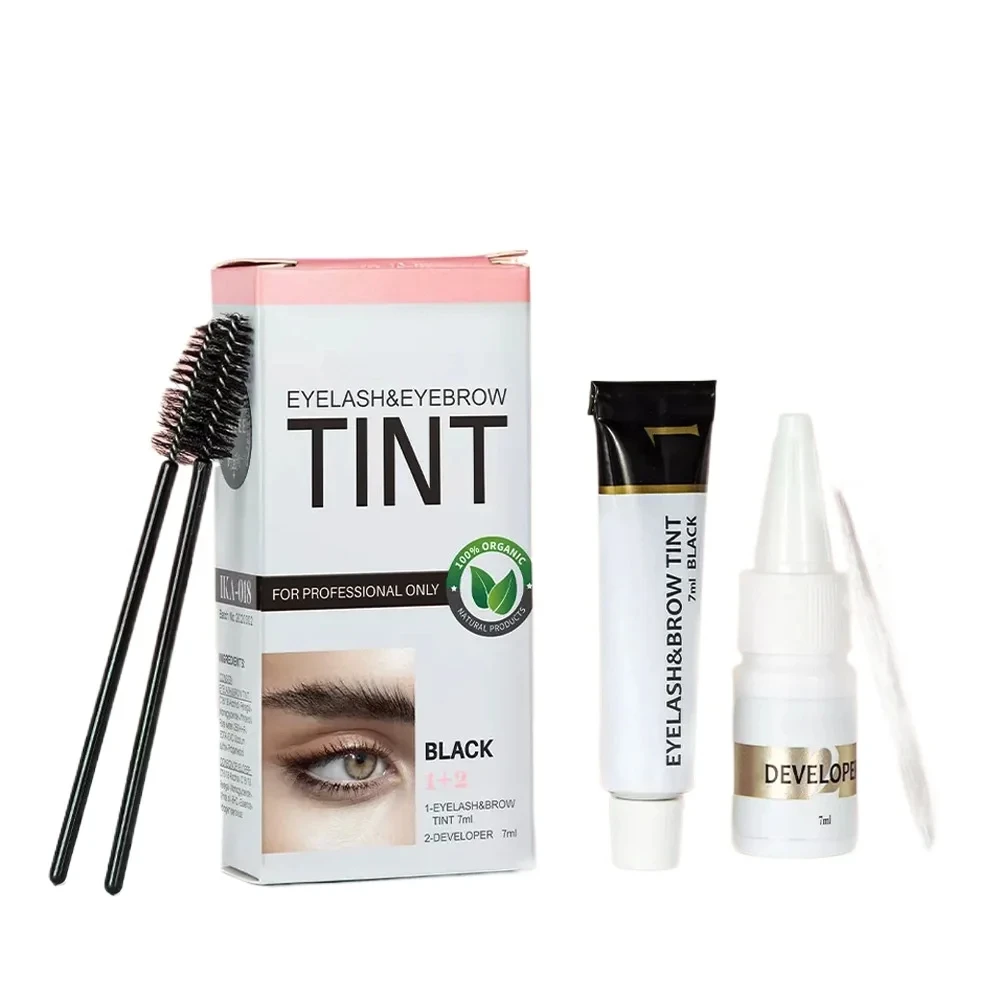 3 Colors Eyelash & Eyebrow Dye Tint Kit Waterproof  15 Mins Fast Dye Brow Lashes Enhance Long Lasting Permanent Makeup Tools