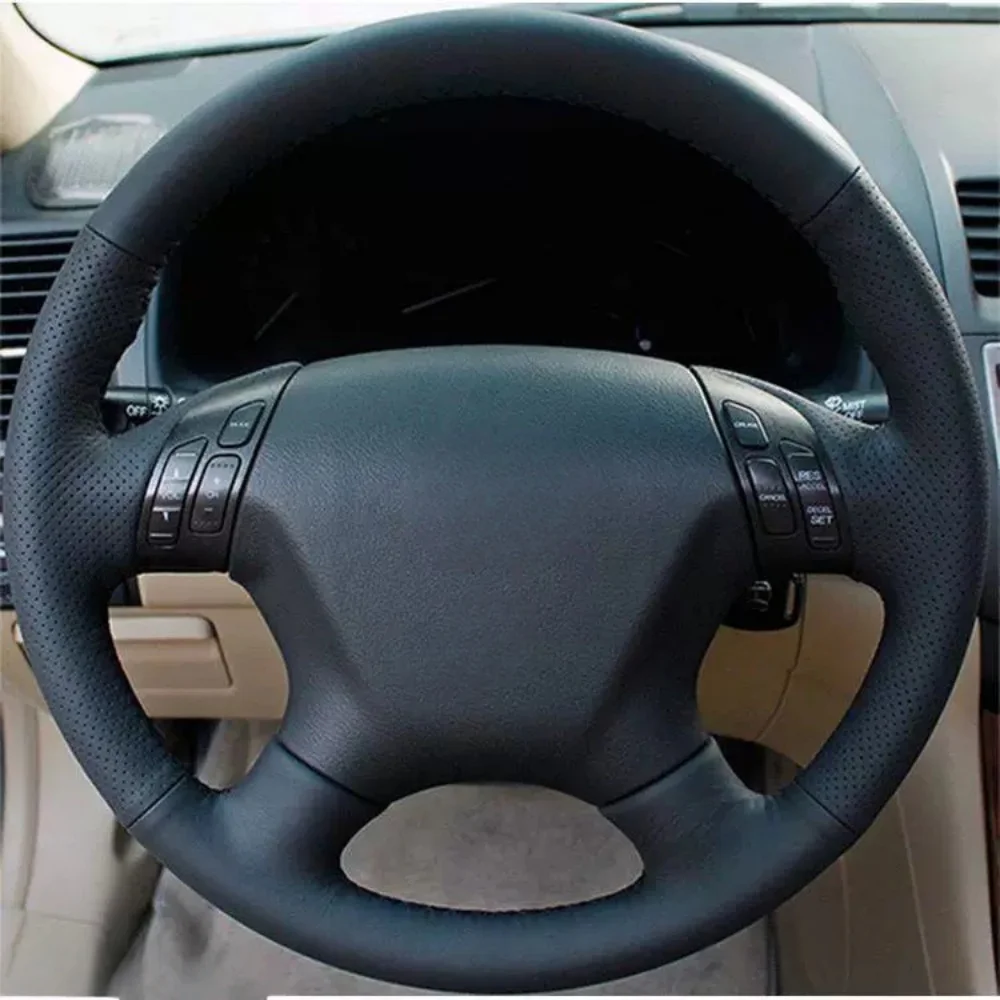Funda de Volante de Cuero de Microfibra Resistente al Desgaste para Honda Accord 7, Odyssey 2003-2007, 2005-2010, Accesorios para Auto