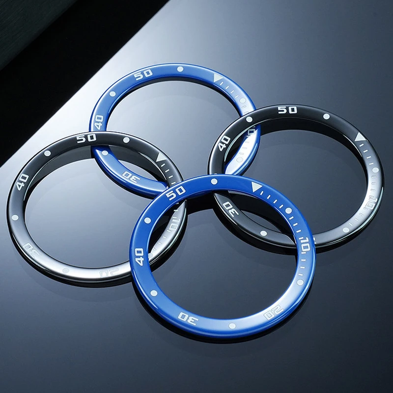 For Cartier Caliber Ceramic Ring Watch Scale Ring Dial Ring Mouth Watch Outer Ring Literal Clock Accessories Outer Diameter 41mm