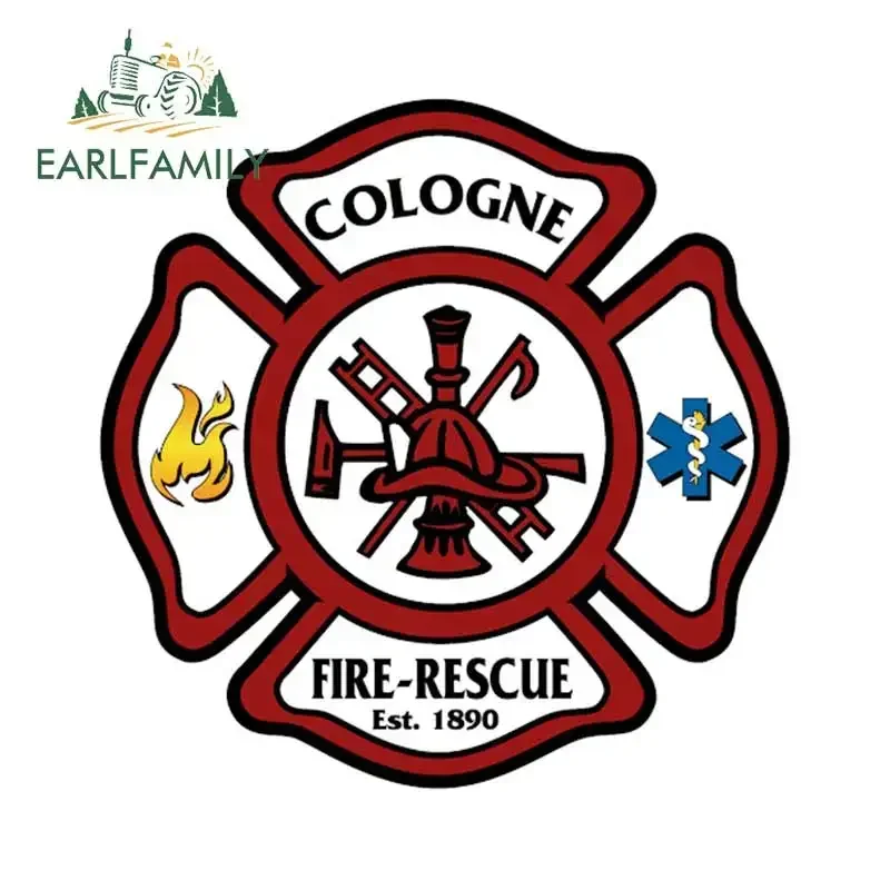 EARLFAMILY 13cm x 13cm for Free Fire Dept Logo Personality Car Stickers Car Accessories Windows Waterproof Refrigerator Decals