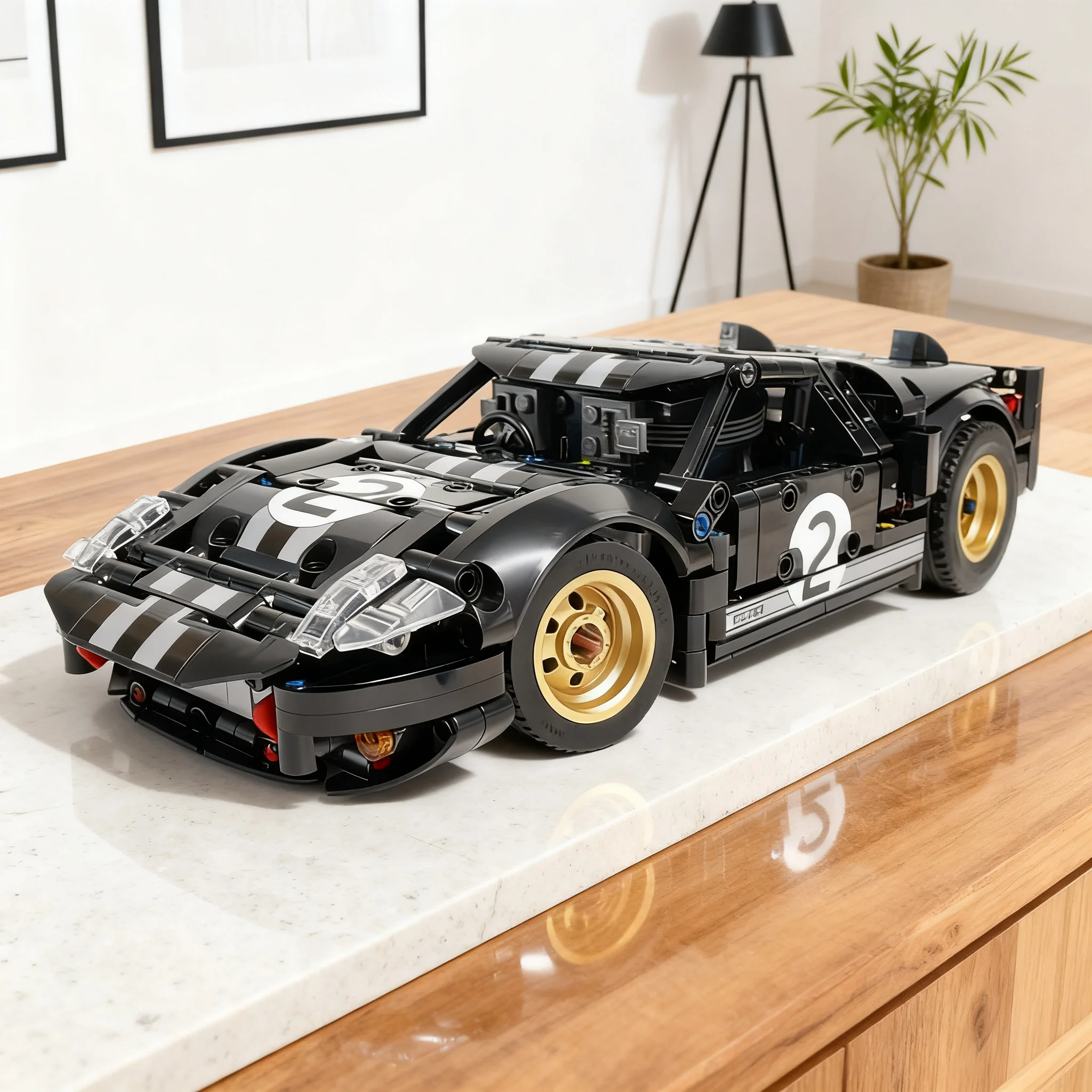 919pcs MOC Forded GT40 MKII Race Car RC Model Building Blocks Construction Kids Creative Assemble DIY Birthday Christmas Gifts