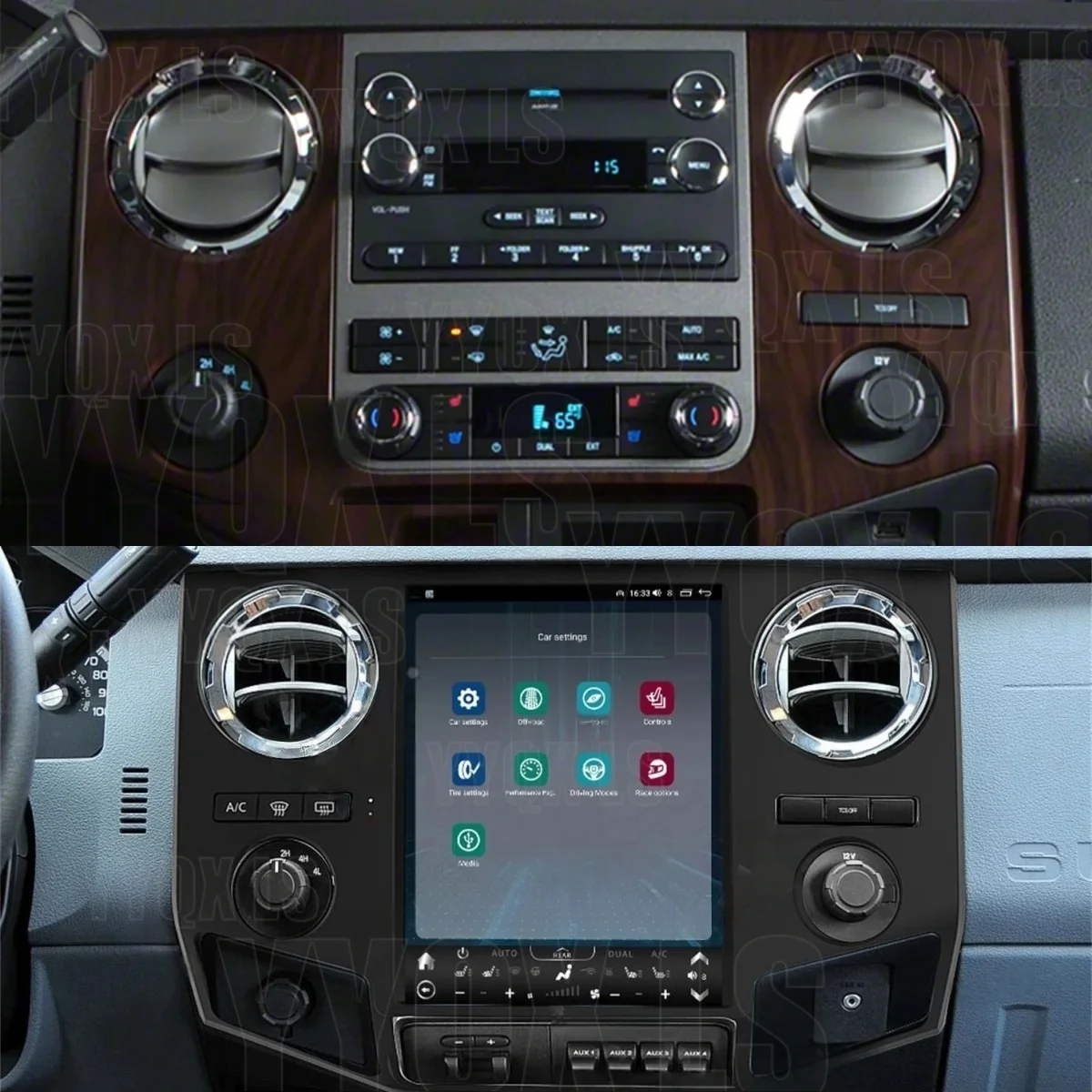 For Ford F450 F650 2009-2014 F350 F250 Car Radio GPS Navigation CarPlay  Truck Super Duty Multimedia Player Android  Head Unit