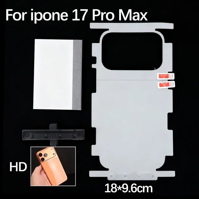 Protection écran Arrière Mate Pour IPhone 17 Pro Max - 2 Films Hydrogel TPU Ultra Fins Et Anti-rayures - Installation Facile Sans Bulles