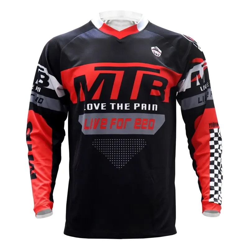 MTB Downhill Jersey, Motocicleta Jersey, Bicicleta Mountain Top, Corrida Competitiva, Fitness, Respirável, Manga curta, Novo, Legal