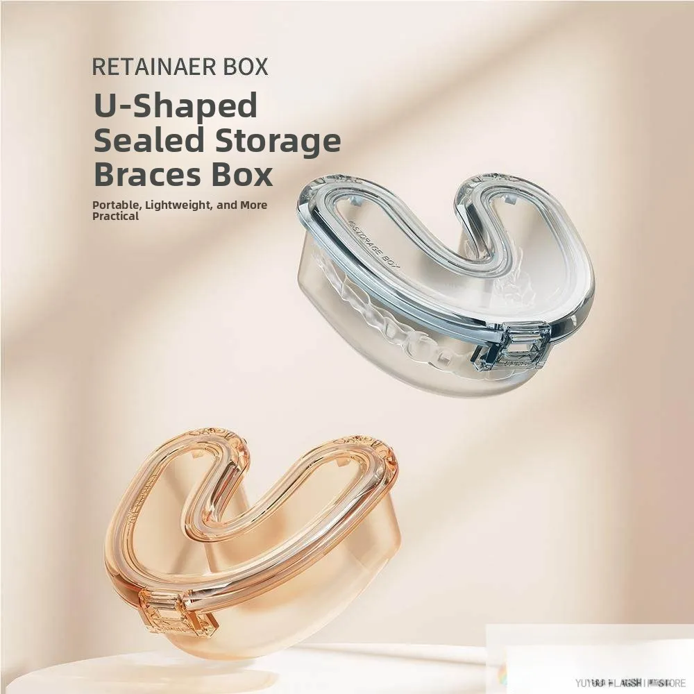 Portable Invisible Orthodontic Retainer Storage Box Leaky Proof Small Size Dental Appliance Storage Case for Braces And Retai...