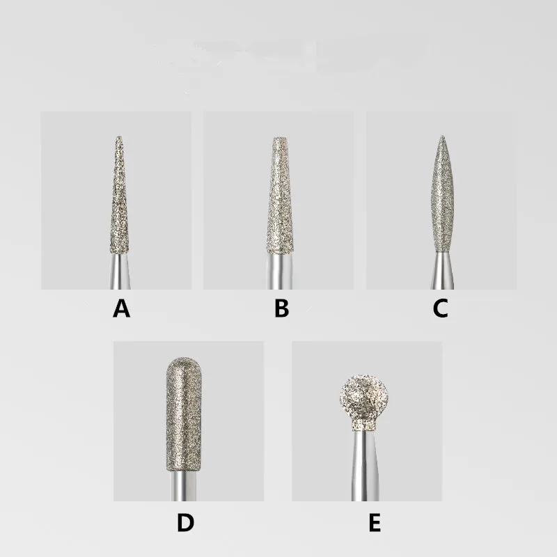 5 teile/satz Nagel Dateien Diamant Sand Bohrer Häutchen Polieren Bit Nagel Schleifen Kopf Elektrische Maniküre Set