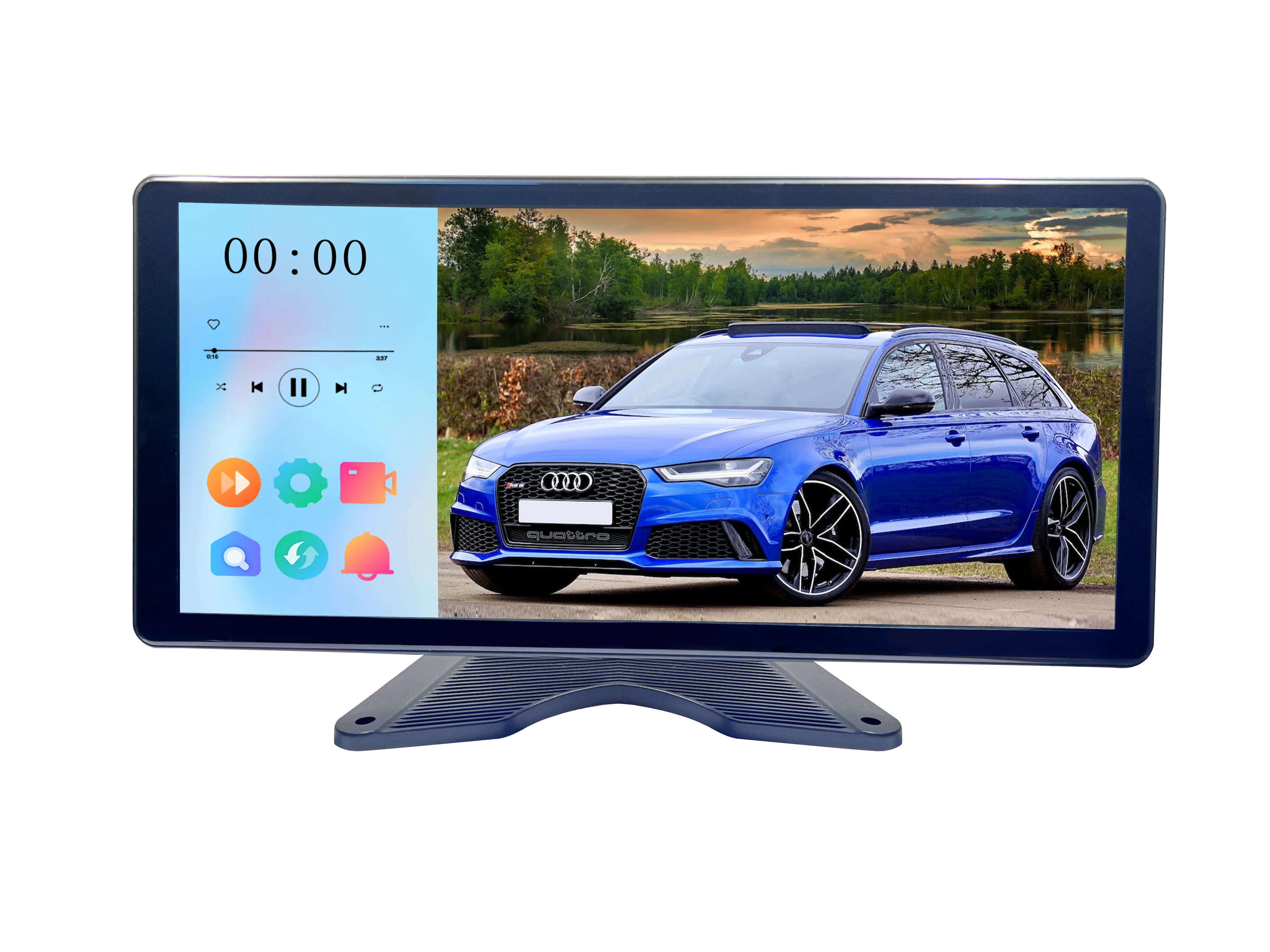 10.36 inch HD monitor quad view motion detect alarm car truck bus cars reversing image display dash camera system