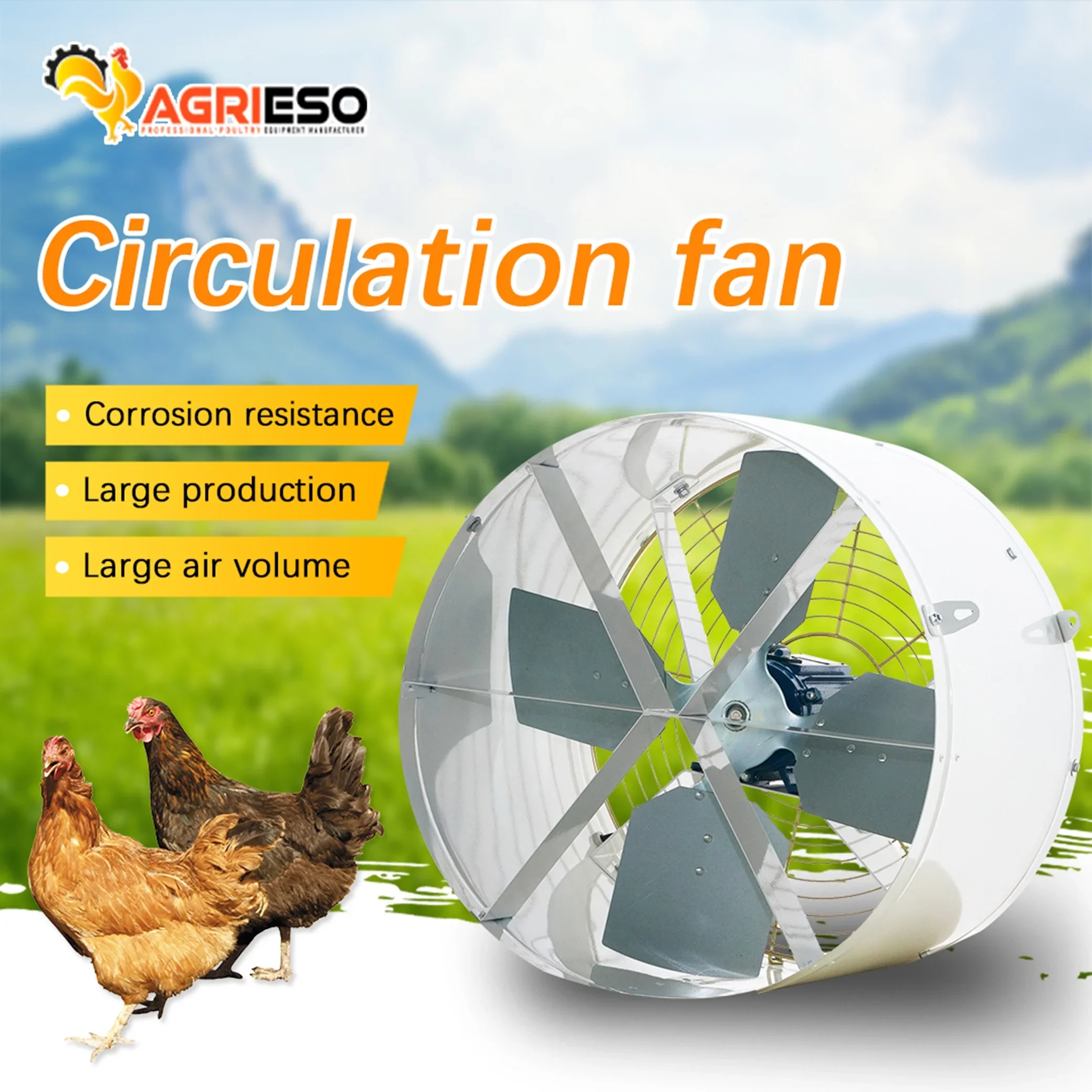 Ventilation Equipment Wall Mounted Fan Automatic Poultry Farm Equipments