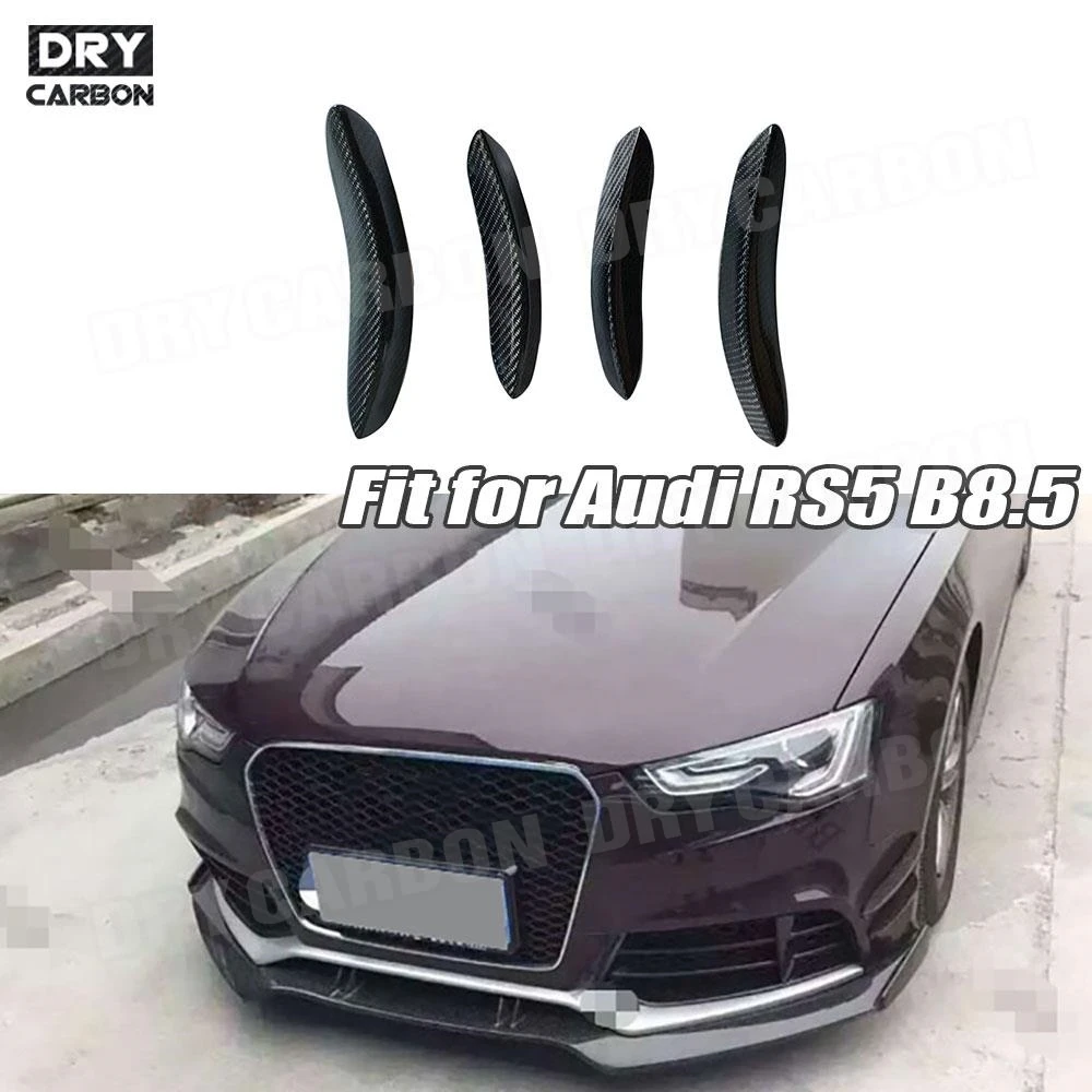 

Carbon Fiber Front Bumper Side Spoiler Fins Trims Accessories for Audi RS5 B8.5 2012 2013 2014 2015 2016 Side Fins Splitters