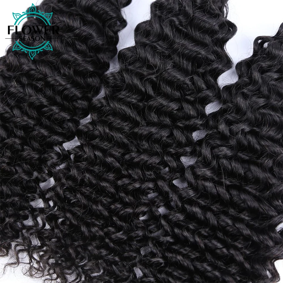 Human Hair Bundles Deep Curly Weaving Bundles Hair 1 3 4 Bundles Remy Hair Extensions Double Weft Wholesale 100g/Bundles