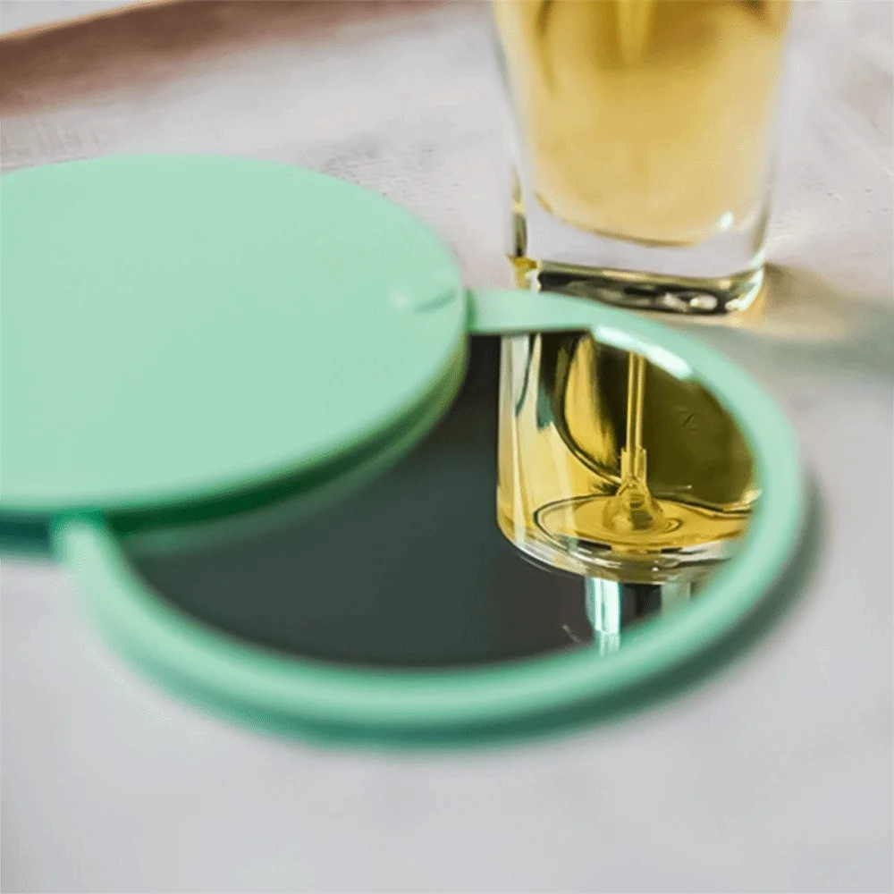Creative Circular Make-Up Mirror Rotating Portable Small Mirror Folding Single Sided Handheld Cosmetic Mirror Gift
