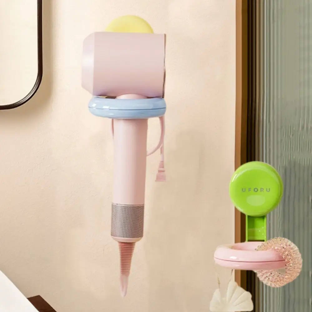 

Plastic Suction Cup Hair Dryer Holder Wall Mounted Waterproof Hair Dryer Racks Reusable Punch Free Blow Dryer Holder Bathroom