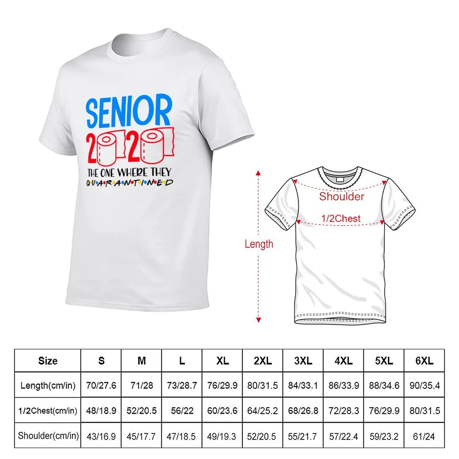 funny senior year class of 2020 quarantine toilet paper high school graduation T-Shirt