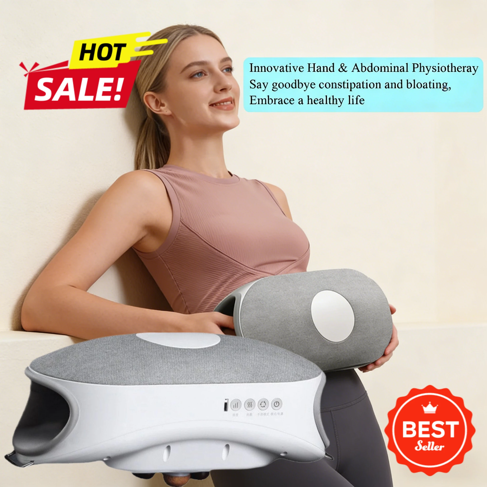 

Professional Bian Stone Heating Pad for Belly and Hand Relief with Red Light Therapy Portable Graphene Hot Compress Massager