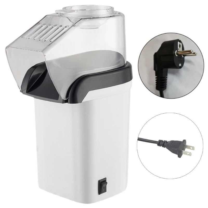 

US/EU Plug Electric Maker Hot Air Popper Corn Maker Popper Plastic Material Machine for Kitchen