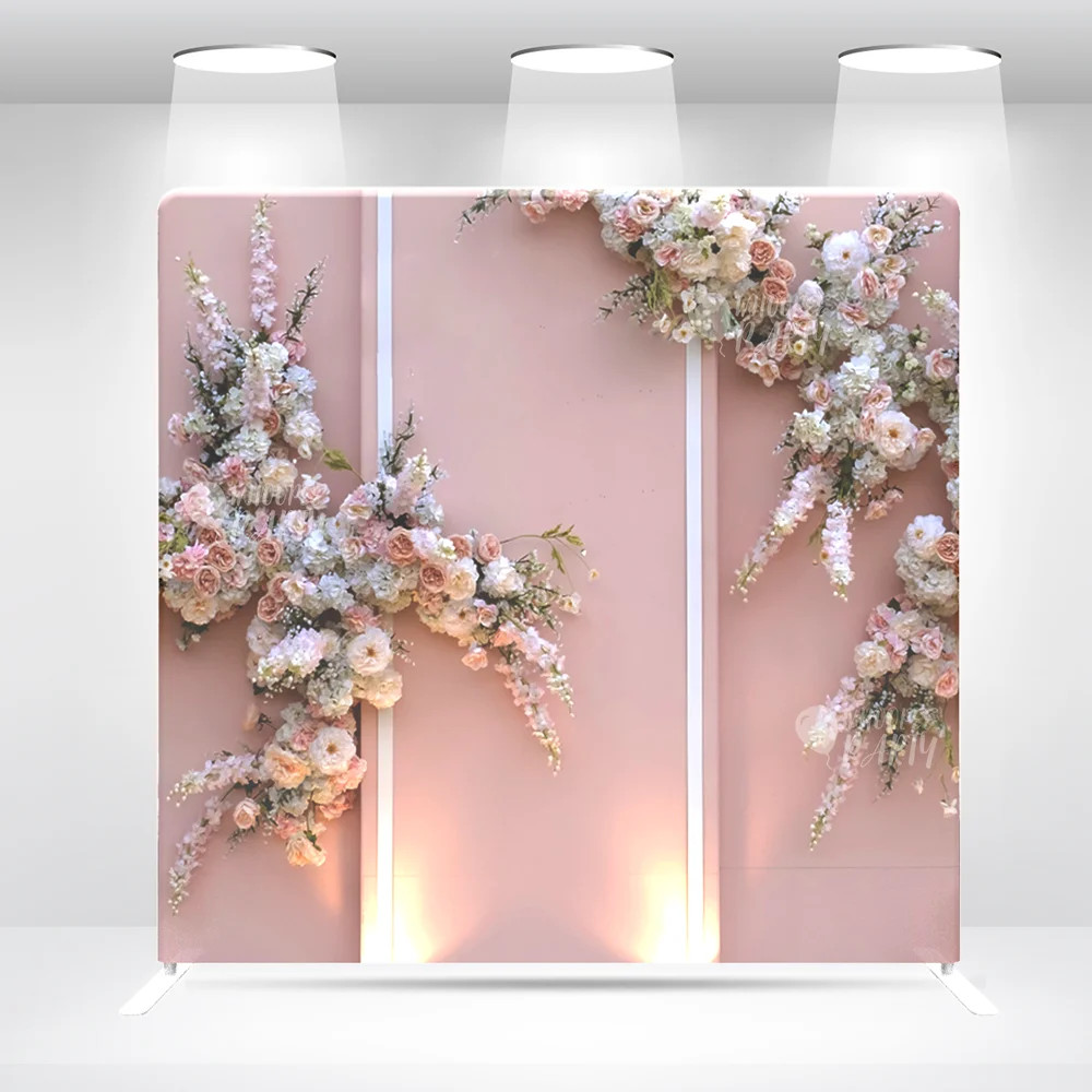 

Flower Photo Booth Backdrop Wall Cloth Shower Baby Shower Birthday Pillow Case Backdrop Cover