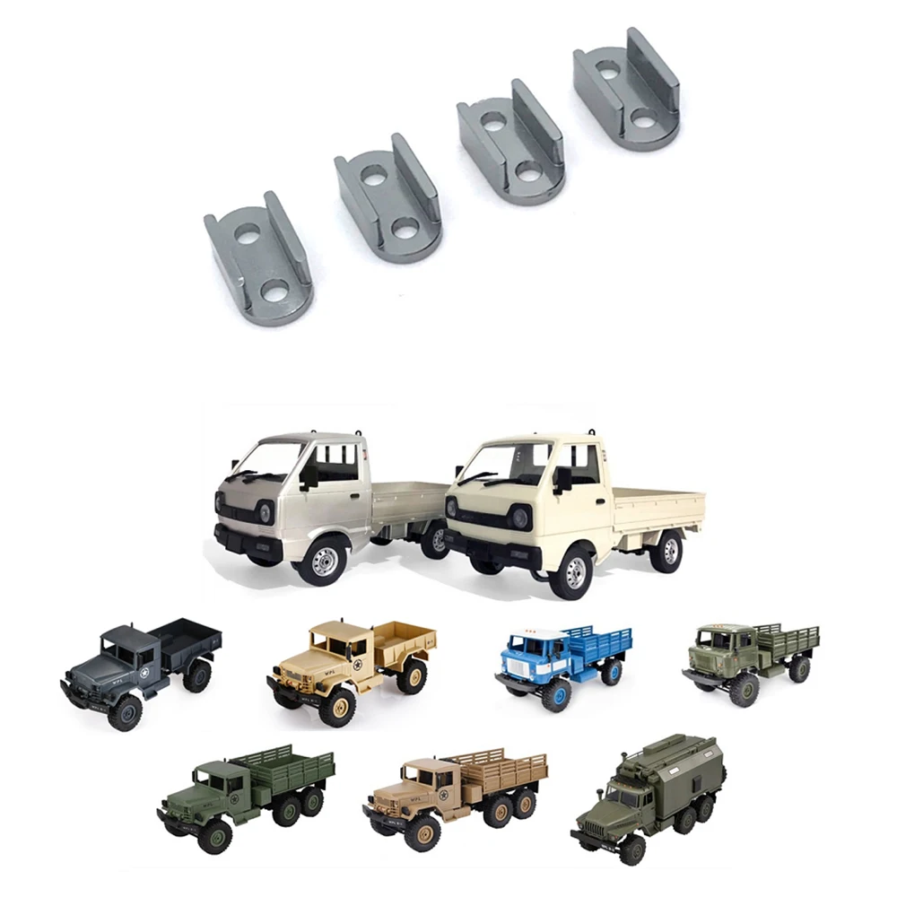 Para wpl d12 b14 b24 b16 b36 rc caminhão carro peças de atualização amortecedor folha molas suporte de montagem do assento fixo, titânio