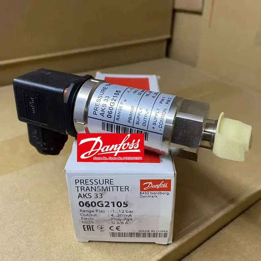 Original Danfoss AKS33 060G2104 / 060G2105 Pressure Transmitter