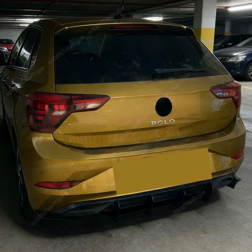 

Для VW Polo MK6.5 Базовая стандартная версия 2022 2023 2024 Задний бампер Диффузор Губный спойлер Сплиттер ABS Глянцевый черный комплект кузова Тюнинг