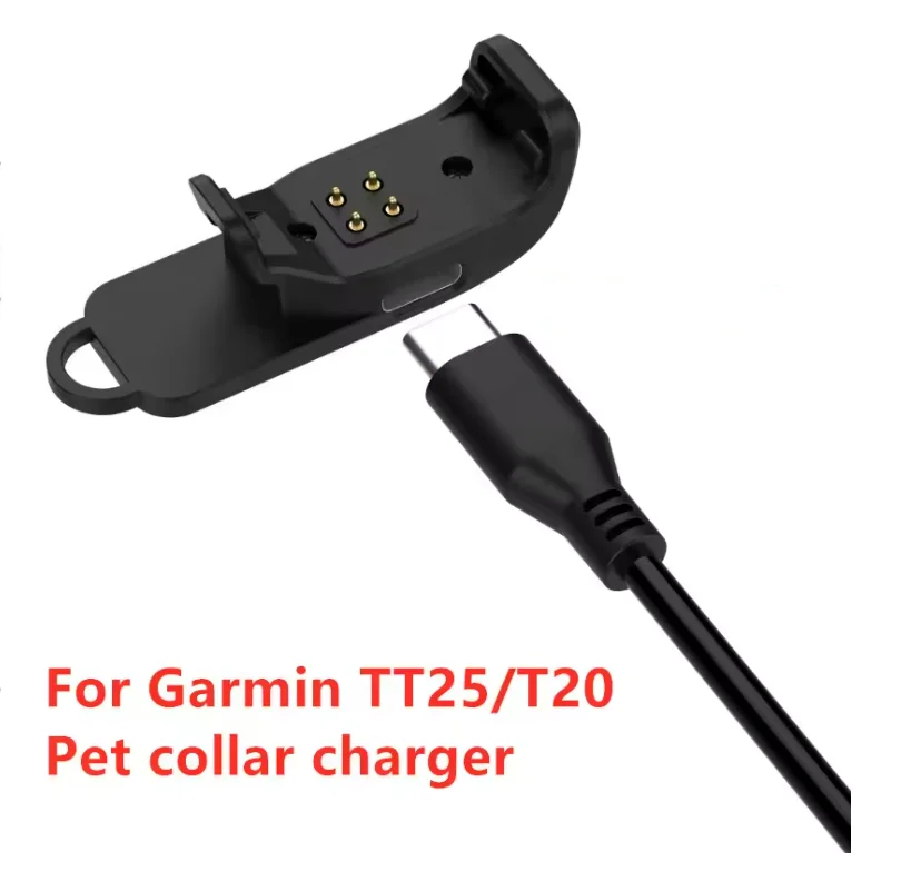 Pet Collar Charger For Garmin TT25/T20 Pet Tracker Anti-Lost Device Charging Cable Adapter Type C Input
