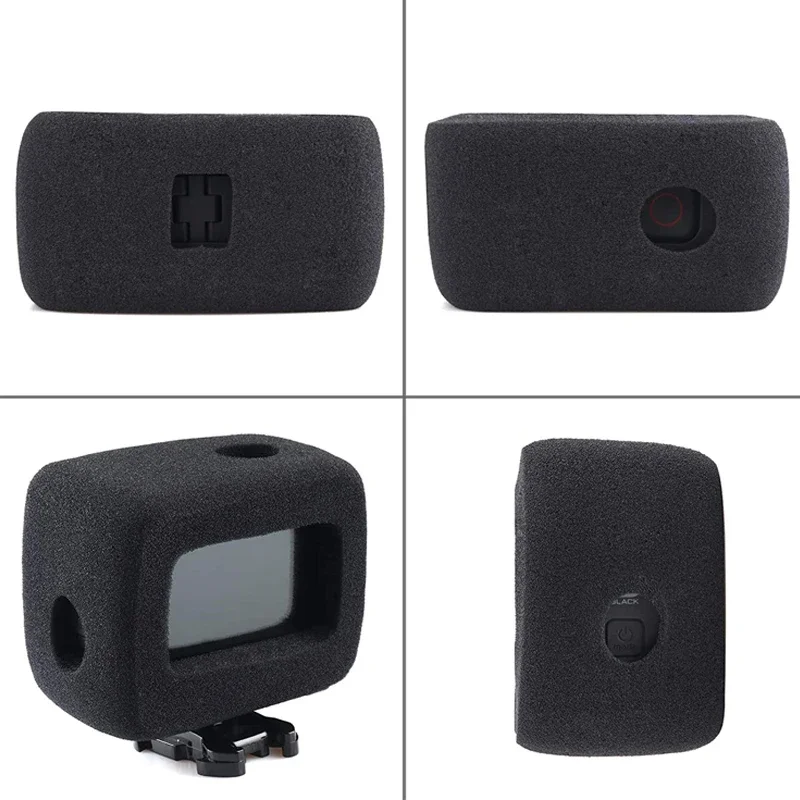 Windproof Case Windslayer Cover Housing Frame Wind Noise Sponge Reduction For Gopro Hero 12 11 10 9 Action Camera Accessories