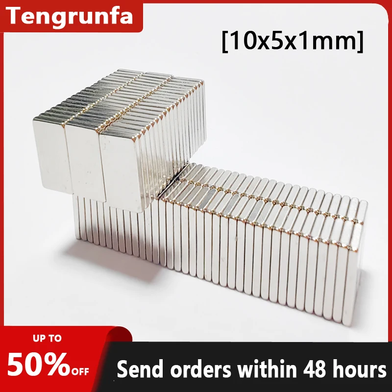 

N35 Rectangular magnet 10x5x1 mm Super Strong Neodymium magnet 10*5*1 mm NdFeB magnet 10mm x 5mm x 1mm DIY,and Office Magnets