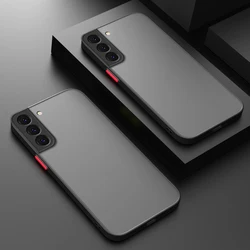 Funda de silicona transparente mate para Samsung Galaxy S24, S23 Ultra, S22 Plus, S21, S20 FE, A55, A54, A34, A14, A73, A53, 5G, armadura a prueba de golpes