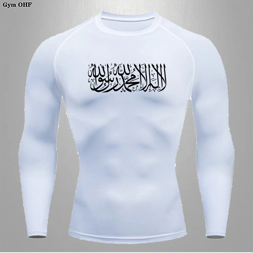 Long Sleeves For Men Bodybuilding T-shirts Fitness Sportswear Rashguard Boxing Workout GYM MMA Training Shirts Jogging Tops