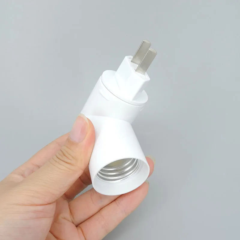 360 Degrees Rotation EU US Plug To E27 Screw adjustable Base light power Socket Converter Lamp Bulb Holder On/Off Switch Adapter