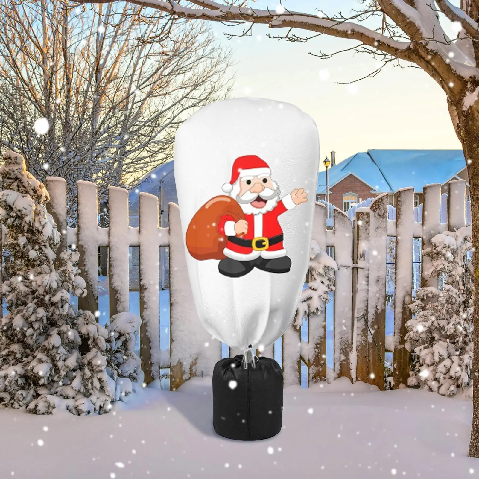 

Plant Frost Protection Covers Christmas Theme Winter Plant Freeze Covers With Zipper Drawstring Buckle Breathable Non-woven