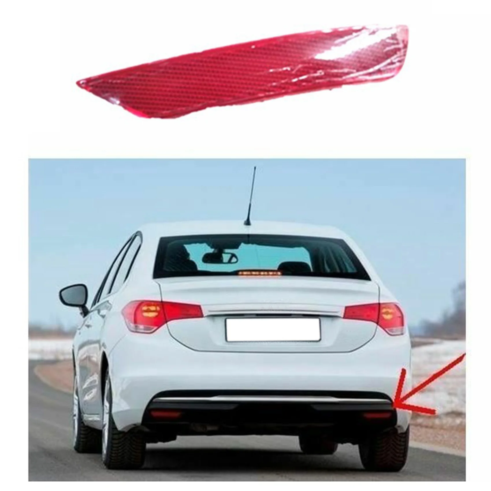 Per Citroen C4L 2013-2015 paraurti posteriore fendinebbia lampada riflettore lampada paraurti posteriore 1609656580