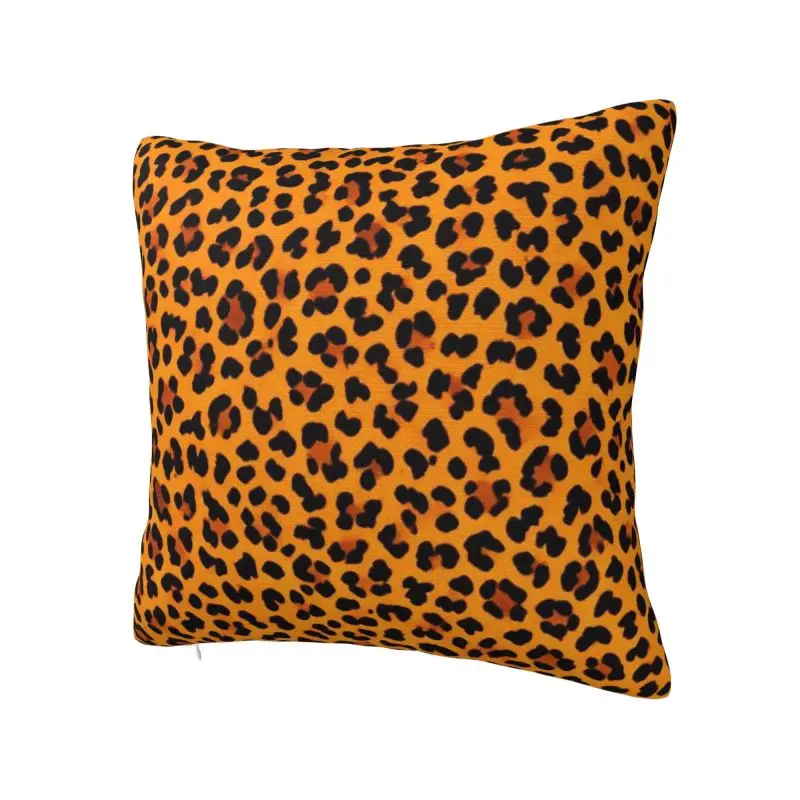 Colofrul Rainbow Leopard Throw Pillow Case 45*45cm for Living Room Cushion Cover Square Polyester Pillowcase