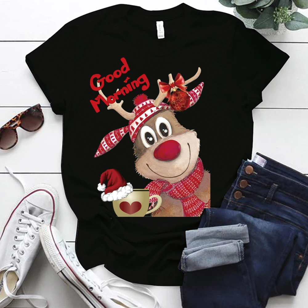 Camisetas Navideñas Playeras De Renos Seeyoushy-camisetas Con