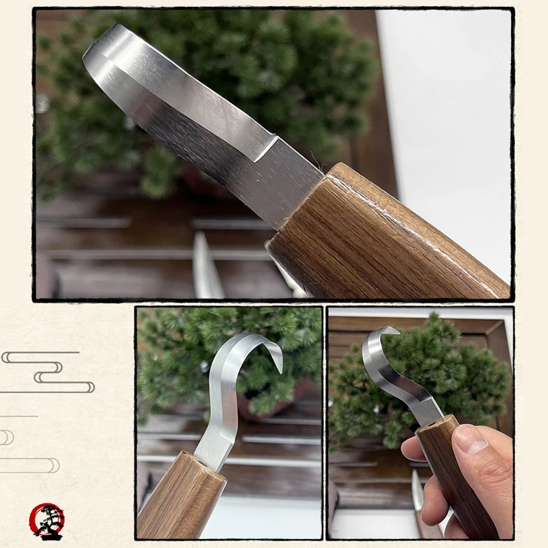 1pc Woodworking Carving Knife Set DIY Hook Knife Professional Carving Tools Curved Wood Scraper Durable Wood